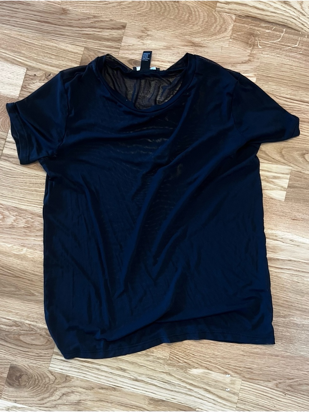 Forever21 Black Short Sleeve Relaxed Crew Tee